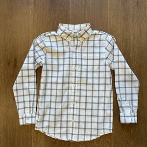 Janie and Jack white plaid flannel shirt size 7